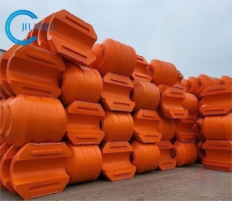 Oranje/Gele Cilindrische HDPE Pijp Floater DN1100 voor Baggermachinepijpleidingen