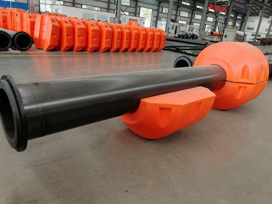 Geel/oranje cilindrische HDPE-buisvlotter voor klantenbehoeften