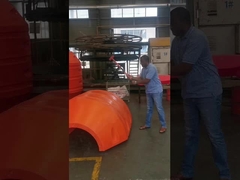 Geel/oranje cilindrische HDPE-buisvlotter voor klantenbehoeften