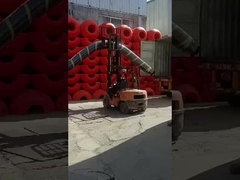 Oranje of gele HDPE-buisvlotter met een goede flexibiliteit, verouderingsweerstand > 150 N