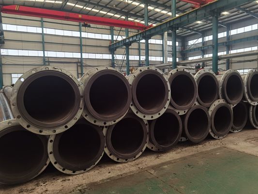 Extruderend UHMWPE-buis met stalen flenzen glad oppervlak en werkdruk van 0,25-2,5 MPa