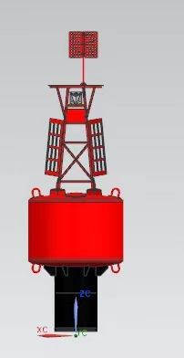 Geel/rood/groen polyethyleen boei UV-bestendige weerbestendige 1550mm brandpunthoogte onderhoud vrij 800kg