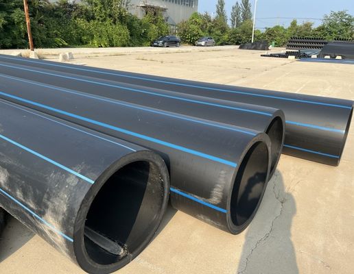 DN500 HDPE-pijpleiding met witte en blauwe strepen voor baggeren