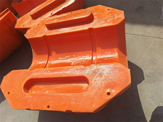 Oranje HDPE-buisvlotter voor milieu-oplossingen voor het verwijderen van sedimenten bij baggerwerk