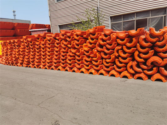 Oranje HDPE-buisvlotter voor milieu-oplossingen voor het verwijderen van sedimenten bij baggerwerk