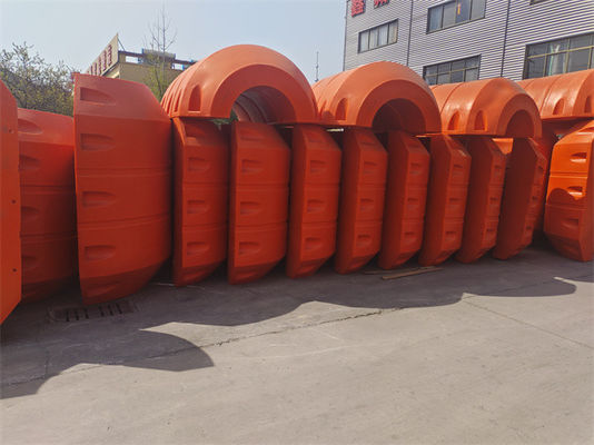 Oranje HDPE-buisvlotter voor milieu-oplossingen voor het verwijderen van sedimenten bij baggerwerk
